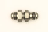 DeatschWerks 8AN Male Flare To 8AN Male Flare Bulkhead Adapter (Incl. Nut) - 6-02-0709