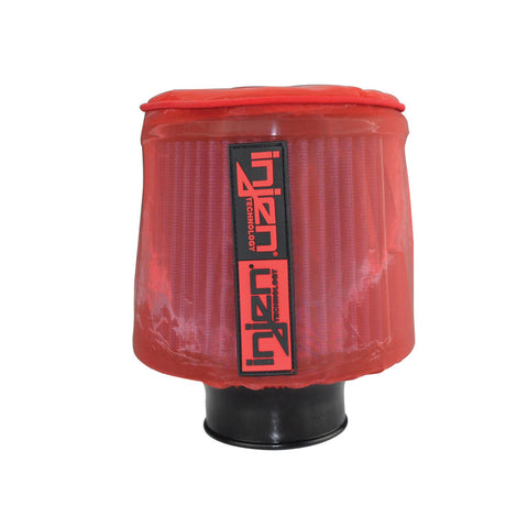 Injen Red Water Repellant Pre-Filter fits X-1010 X-1011 X-1017 X-1020 5in Base/5in Tall/4in Top - 1035RED
