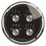 Autometer Prestige Series Black Diamond 5 Gauge Quad 5in Oil Pres/Fuel Level/Water Temp/Volts - 2011