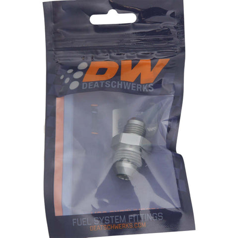 DeatschWerks 8AN Male Flare to 6AN Male Flare Reducer Straight Coupler - 6-02-0203