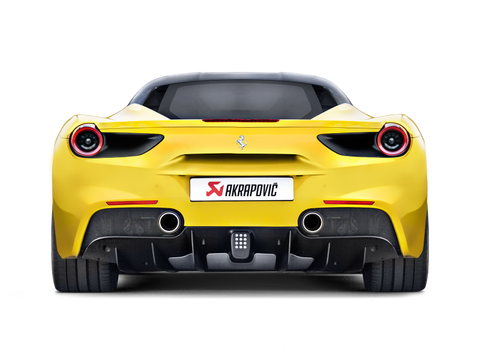 Akrapovic 16-17 Ferrari 488 GTB/488 Spyder Slip-On Line (Titanium) w/ Carbon Tips - MTP-FE488H