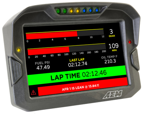 AEM CD-7 Logging GPS Enabled Race Dash Carbon Fiber Digital Display w/o VDM (CAN Input Only) - 30-5703