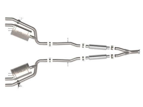 aFe Gemini XV 3in to Dual 2-1/2in 304 SS Cat-Back Exhaust w/ Cut-Out 18-21 Kia Stinger L4-2.0L (t) - 49-37034