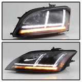 Spyder 08-15 Audi TT (HID Model Only) Projector Headlights - Sequential Signal - Black - 5086891