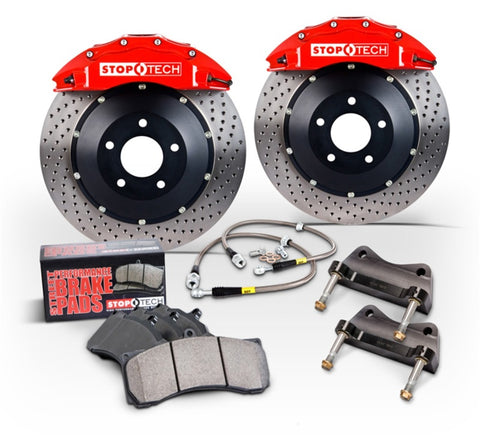 StopTech Mazda Miata NA 1.8 Non-Sport Front BBK w/ Trophy STR-42 Calipers Slotted 280x20.6mm Rotors - 83.552.GY00.R1