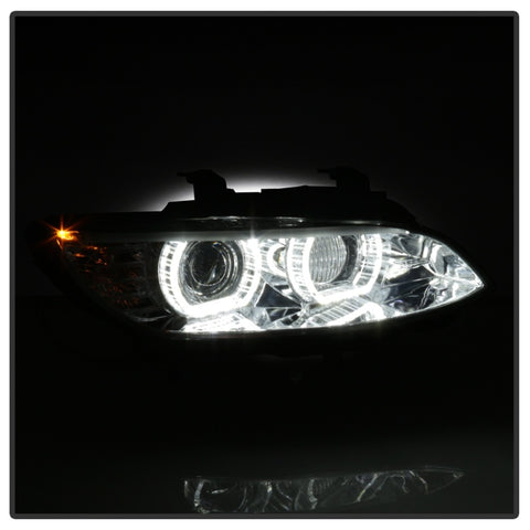 Spyder 08-10 BMW F92 3 Series Proj Headlight - High Beam H3 DRL LED - Chrome - PRO-YD-BMWE9208-DRL-C - 5086518