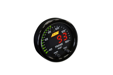 AEM X-Series Temperature 100-300F Gauge Kit (ONLY Black Bezel and Water Temp. Faceplate) - 30-0302