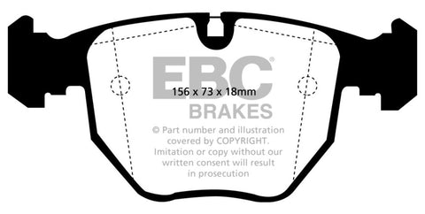 EBC 00-04 BMW M5 5.0 (E39) Bluestuff Front Brake Pads - DP51036NDX