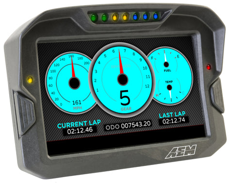 AEM CD-7 Logging GPS Enabled Race Dash Carbon Fiber Digital Display w/o VDM (CAN Input Only) - 30-5703