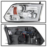Spyder 09-16 Dodge Ram 1500 V2 Projector Headlights - Halogen - DRL - Chrome (PRO-YD-DR09V2-LBDRL-C) - 5084828