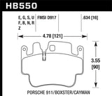 Hawk 00-07 Porsche Boxster HPS 5.0 Front Brake Pads - HB550B.634