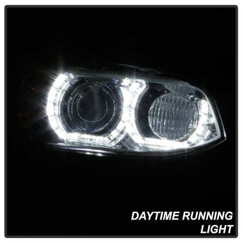 Spyder 08-10 BMW F92 3 Series Proj Headlight - High Beam H3 DRL LED - Chrome - PRO-YD-BMWE9208-DRL-C - 5086518