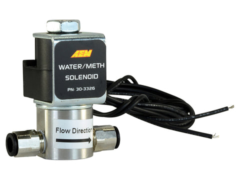 AEM Water/Methanol Injection System - High-Flow Low-Current WMI Solenoid - 200PSI 1/8in-27NPT In/Out - 30-3326