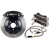 StopTech 90-96 300zx Front BBK w/ Black ST-40 Calipers Slotted 332x32 Rotors Pads and SS Lines - 83.647.4600.51