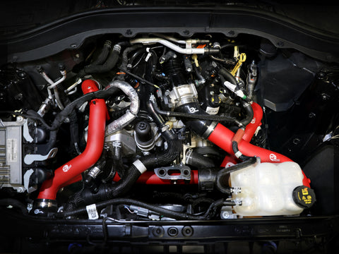 aFe BladeRunner 2 1/4in Intercooler Hot Side Charge Pipe 22-23 Ford Explorer V6-3.0L (tt) - Red - 46-20678-R