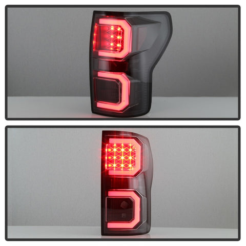 Spyder 07-13 Toyota Tundra V2 Light Bar LED Tail Lights - Black ALT-YD-TTU07V2-LB-BK - 5085368