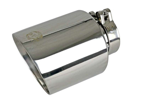 aFe MACH Force-Xp 2-1/2in 304 SS Clamp-On Exhaust Tip 2.5in In / 4.5in Out / 7in.L - Polished - 49T25454-P071