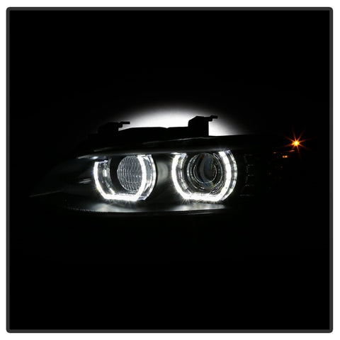 Spyder 08-10 BMW F92 3 Series Projector Headlights - LED DRL - Black (PRO-YD-BMWE9208-DRL-BK) - 5085184