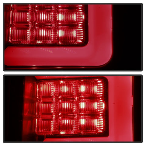 Spyder 07-10 Jeep Grand Cherokee Light Bar LED Tail Lights - Black Smoke ALT-YD-JGC07V2-LB-BSM - 5086662
