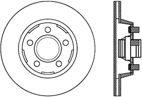 StopTech 64-67 Ford Mustang Cryo Slotted Front Left Sport Brake Rotor - 126.61053CSL
