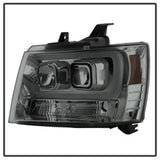 Spyder 07-14 Chevy Suburban/1500/2500/Tahoe V2 Projector Headlights Smoke PRO-YD-CSUB07V2-DRL-SM - 5082589