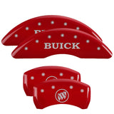 MGP 4 Caliper Covers Engraved Front Buick Rear Buick Shield Red Finish Silver Char 2015 Buick Regal - 49012SBSHRD