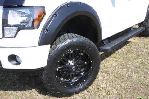 Lund 08-10 Ford F-250 RX-Rivet Style Textured Elite Series Fender Flares - Black (2 Pc.) - RX313TA