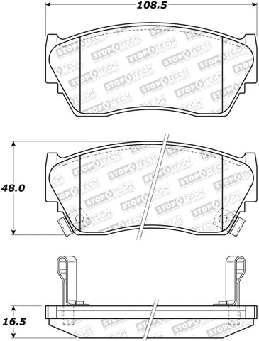 StopTech Street Brake Pads - Front - 308.05100