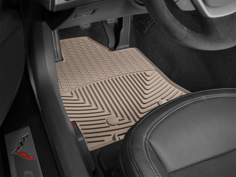 WeatherTech 2014+ Chevrolet Corvette Front Rubber Mats - Tan - W352TN