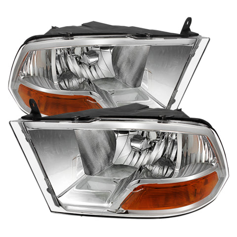 Xtune Dodge Ram 1500 09-12 ( Non Quad Headlights ) Crystal Headlights Chrome HD-JH-DR09-AM-C - 9022937