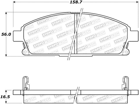 StopTech Sport Brake Pads w/Shims and Hardware - Rear - 309.06911