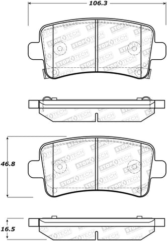 StopTech Street Brake Pads - 308.14300