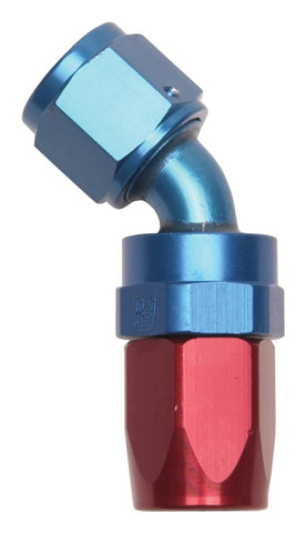 Russell Performance -12 AN Red/Blue 45 Degree Full Flow Swivel Hose End - 613120