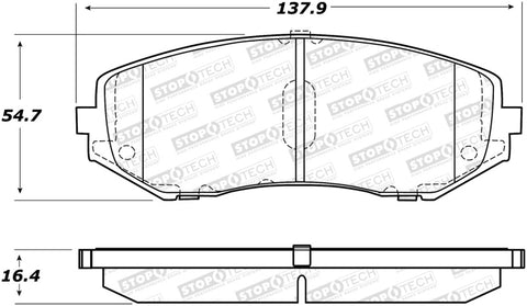 StopTech Street Brake Pads - 308.11880