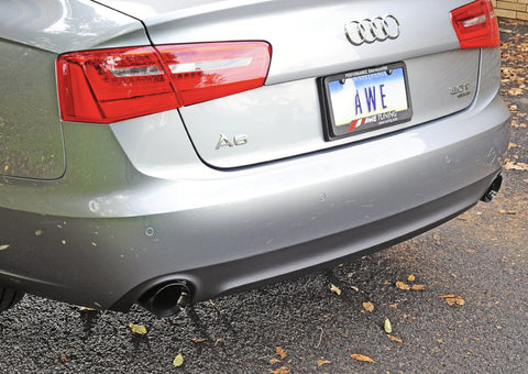 AWE Tuning Audi C7 A6 3.0T Touring Edition Exhaust - Dual Outlet Diamond Black Tips - 3015-33052