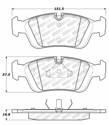 StopTech Street Select Brake Pads - Rear - 305.05580