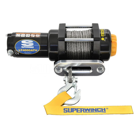 Superwinch 4000 LBS 12V DC 3/16in x 50ft Synthetic Rope LT4000 Winch - 1140230