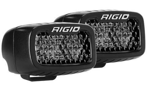 Rigid Industries SR-M Series PRO Midnight Edition - Spot - Diffused - Pair - 902513BLK