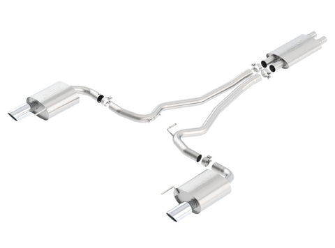 Borla Touring Cat-Back 15 Ford Mustang GT 5.0L V8 MT/AT 2.5in pipe 4in tip - 140589