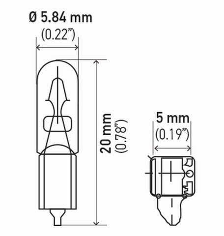 Hella Bulb 2721 12V 12W W2X46D T15 (2) - 2721TB