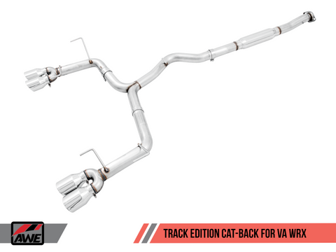 AWE Tuning Subaru WRX/STI VA/GV Sedan Track Edition Exhaust - Chrome Silver Tips (102mm) - 3020-42058