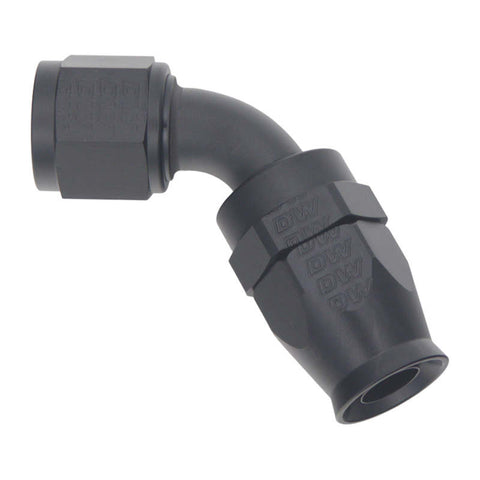 DeatschWerks 10AN Female Flare Swivel 60-Degree Hose End PTFE - Anodized Matte Black - 6-02-0877-B