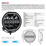 Go Rhino Xplor Blackout Series Maxline LED Hi/Low Beam w/Multi DRL (Surface Mount) 9in. - Blk - 751440911CRS