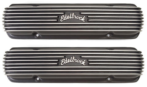 Edelbrock Valve Cover Classic Series Pontiac 1962-1979 301-455 CI V8 Black - 41303