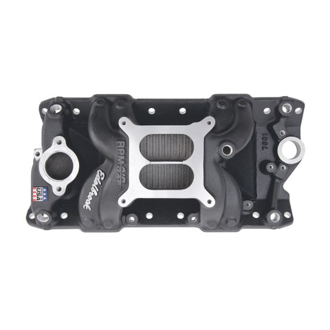 Edelbrock Intake Manifold RPM Air-Gap Small-Block Chevy 262-400 Black - 75013