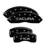 MGP 4 Caliper Covers Engraved Front & Rear Acura Black finish silver ch - 39007SACUBK