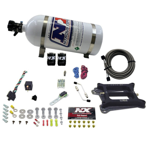 Nitrous Express 4150 4-BBL/Gasoline Nitrous Kit (50-300HP) w/10lb Bottle - 30040-10