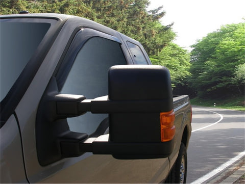 Stampede 2017-2019 Ford F-250 Super Duty Standard Cab Pickup Snap-Inz Sidewind Deflector 2pc - Smoke - 41162-2