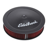 Edelbrock Air Cleaner Pro-Flo Series Round 14 In Diameter Cloth Element 3/8Indropped Base Black - 1225