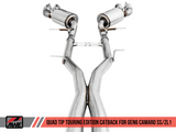 AWE Tuning 16-19 Chevy Camaro SS Non-Res Cat-Back Exhaust -Touring Edition (Quad Chrome Silver Tips) - 3020-42068